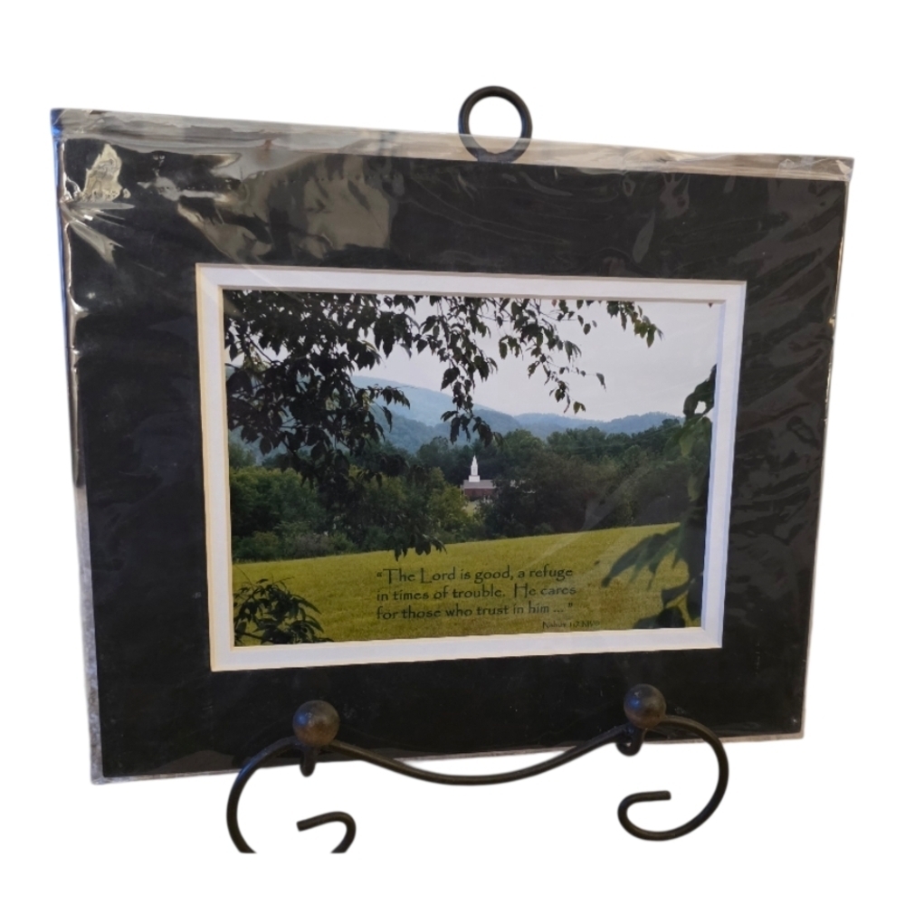 The Lord Is Good Matted Photograph Of Chruch In Towsend Tennesee By Mary Allen